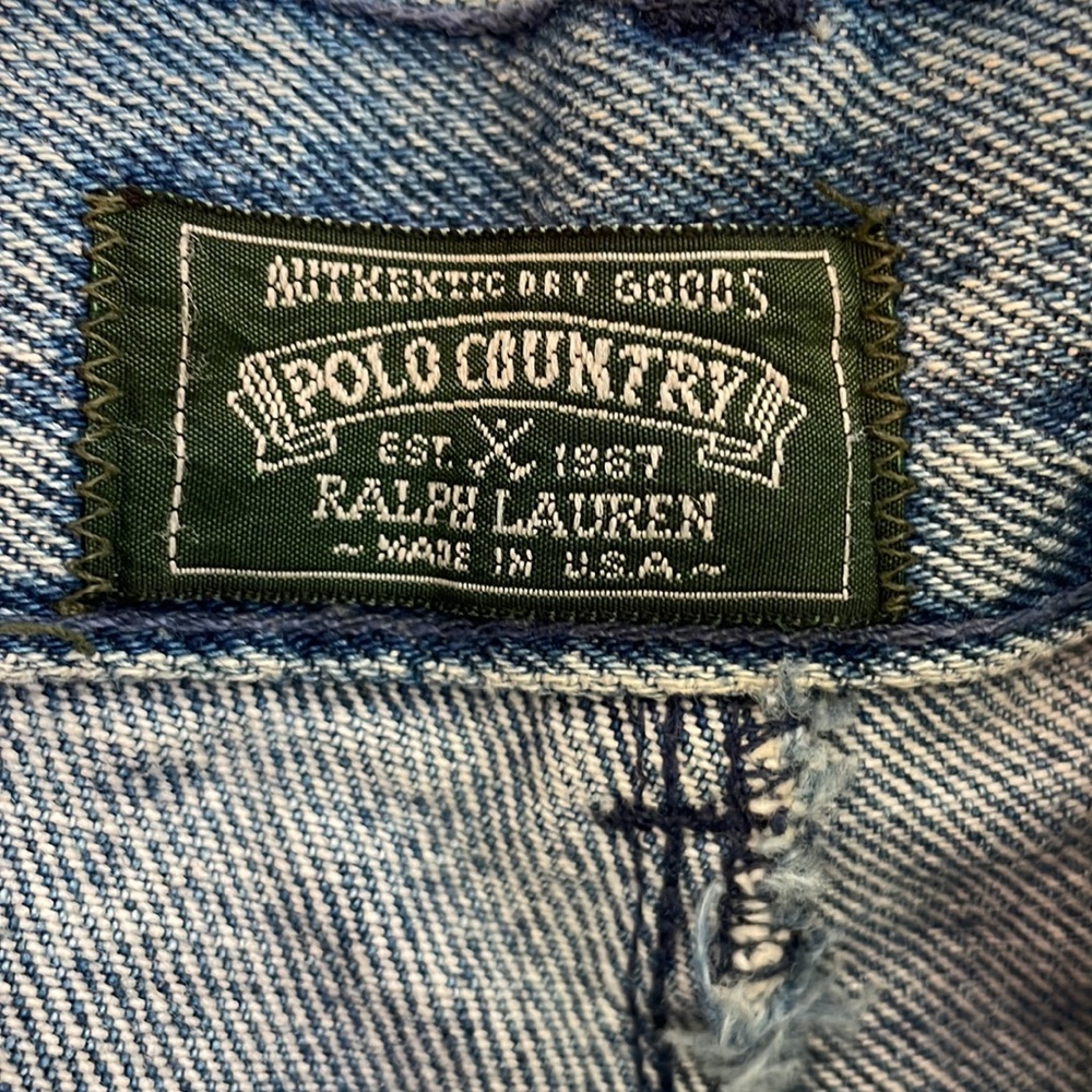 Vintage 1990’s Polo Country Ralph Lauren Denim Jean Shorts Made in USA - Picture 8 of 12